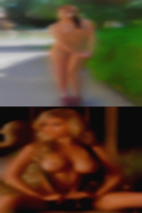 Hard strange looking nude woman.